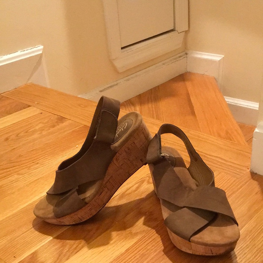 Clarks Wedges- worn once